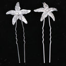 10 Pieces Sea Star Crystal Headpiece Fancy Hair Party Wedding Bride Jewelry