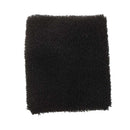 Black Elastic Terry Wrist Sweatband Sports Support 2Pcs