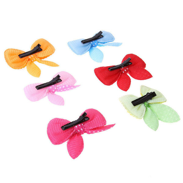 10PCS Lot Small Pet Dog Hair Bows Clips Accessories Cat Hairpin Grooming