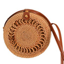 Hand Woven Bag Round Bag Buckle Rattan Straw Bags Satchel Wind Bohemia Beac