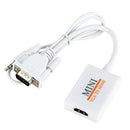 VGA Male To HDMI Output 1080P HD+ Audio TV AV HDTV Video Cable Converter Adap R