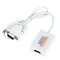 VGA Male To HDMI Output 1080P HD+ Audio TV AV HDTV Video Cable Converter Adap R