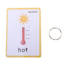 Weather Flash Cards Set - Educational Picture & Letter Cognition Card Pack