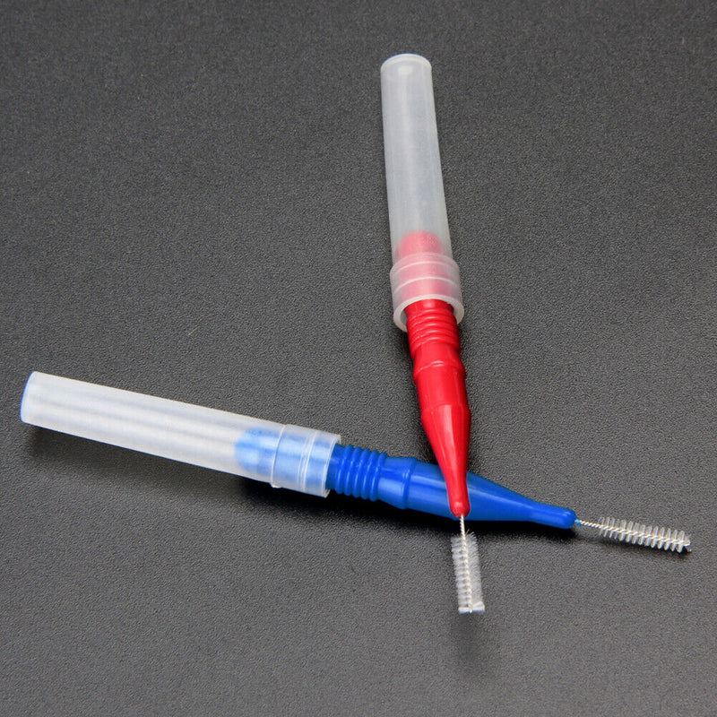 50PC Tooth Flossing Head Hygiene Dental Plastic Interdental Brush Toothpick A
