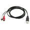 USB To 2 RCA Cable USB Adapter To Audio Jack Easy Operation Cable