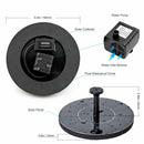 Bird Bath Fountain Solar-Powered Water Pumps Floating Outdoor Pond Garden Patio