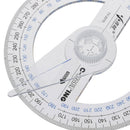 Portable Diameter Of 10cm Plastic 360 Degree Pointer Protractor Ruler ME
