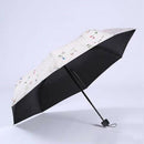 Fully Automatic Small Fresh Umbrella Rain Woman Three Fold Umbrella Floral