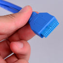 USB 3.0 20 pin to 2 port female adapter cables dual port USB 3.0 cabl Sâ„–[