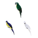 3Pcs Artificial Simulation Foam Bird, Feathered Macaw Parrot Ornaments DIY Craft