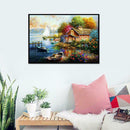 5D DIY Colorful Village Diamond Embroidery Painting Full Drill Cross Stitch