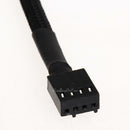 5pc 4 Pin PWM Connector CPU Computer Case Fan Extension Power Cable 26.2cm Black