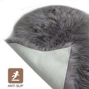 Faux Fur Sheepskin Rug 60 x 90 cm Faux Fleece Fluffy Area Rugs Anti-Skid Ca U8I3