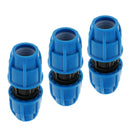 3Pcs Straight Union Valve Garden Hose Quick Connect Fittings for Home Gardening