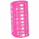 10 Pcs Hairdressing Hair Curling Tool Pink Plastic DIY Roller Curler N3J7