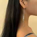 New Fashion Punk Tassels Sword Shape Pendant Drop Dangle Stud Earring Jewelr Hn