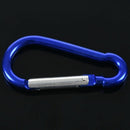 Aluminum spring, snap hook closure, 8 cm long, dark blue Q9E3