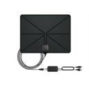 Flat Indoor Digital TV Antenna 50 Mile Range Signal Booster Amplifier H NDN