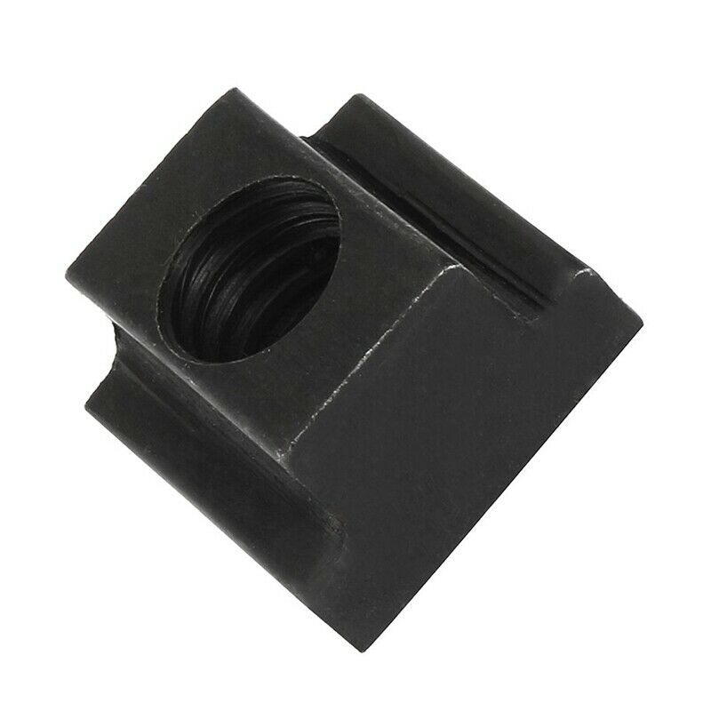 1/2-inch Steel T-Slot Nut Black Oxide Plated Grade 8.8 Tapped Through 5pcs