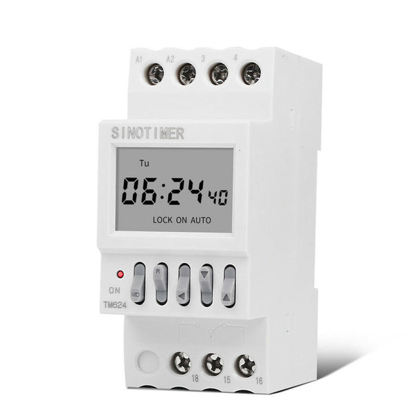 220V 7 Days Programmable Smart Timer Switch Weekly Countdown Controller Timers