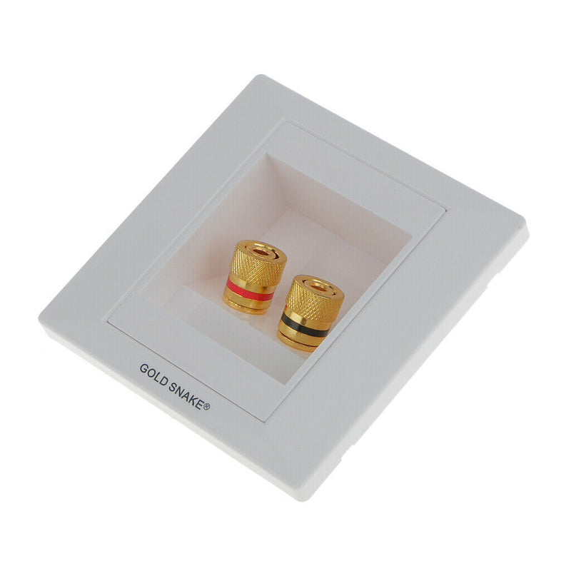 4 Pieces Binding Post Banana Plug Speaker Terminal Square Wall Face Plate