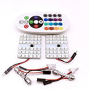 2pcs 16 Colors RGB LED Panel Car Interior Dome Light with Remote Control  K1B