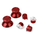 3x Replacement Metal Thumbsticks Bullet Buttons Set for PS4 Controller Red