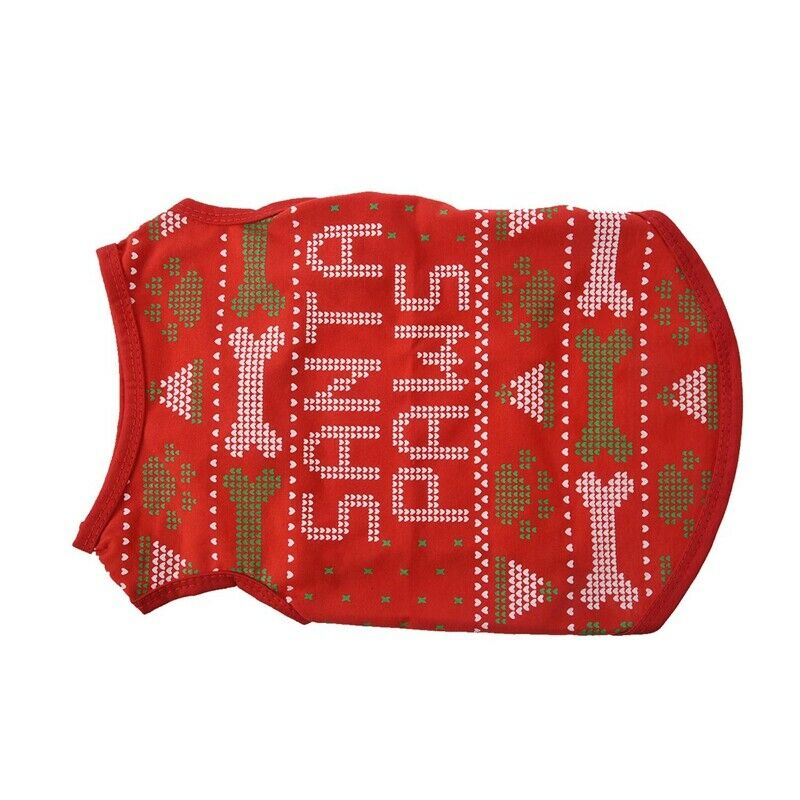 Pet Puppy Small Dog Cat Pet Clothes Dress Vest T Shirt Apparel Clothes Red