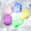 60Pcs Disposable Soap Paper Clean Scented Slice Foaming Box Mini Paper SEAU