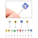 Set of 14 1/87 Scale Traffic Signage DIY Micro Landscape Freeway Scene