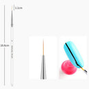 3pcs/set Nail art lines painting brush transparent pen 7/9/11mm uv polish tips Z