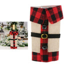 Christmas SANTA SUIT WINE BOTTLE COVER Holiday Decorations Gift Bag Wrap