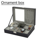 Multifunction watch jewelry box black PU leather watch box high-end watch case