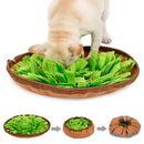 Pet Snuffle Mat, Slow Eat Bowl Nosework Training Foraging for Dogs (Green) A