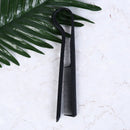 black folding v-shape comb hair straightener hairdressing straightene brush3SE