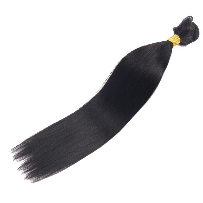 30-Inch Drawstring Straight Straight Virgin Remy Brazilian Hair Braided Bun V7N6