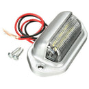 Chrome 6LED License Number Plate Tag Interior Step Light For Boat RV Trailer 3C