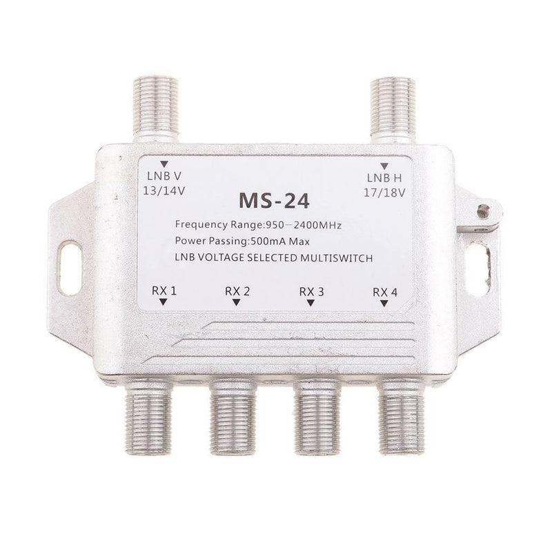 2x4 Multiswitch 2/4 2 LNB Satellite Multiswitch 4 Receivers HDTV HD