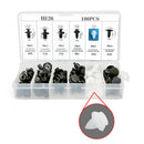 100pcs Clip Trim Car Push Pin Rivet Bumper Door Panel Retainer Fastener Kit