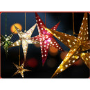 2pcs Xmas String Hanging Star Christmas Party Decor Tree Ornament 60cm+40cm