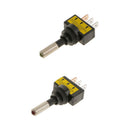2 Pieces Car Boat 12V 20A Yellow & Red LED Rocker Toggle 3Pin SPST Switch
