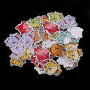 50Pcs DIY Wooden Novelty Cat Design Buttons Sewing Button Art Crafts 30mm