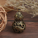 Retro Brass Hollow Gourd Chinese Traditional DIY Key Chain Lucky Pendant3 Gw