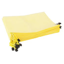 12 xA4 Zipper Bags Zip File Storage Document Folder Protective Sleeve Yellow
