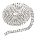 2 Row Fashion Crystal Close Chain for Wedding Clothes DIY Decoration 1 Yard