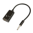 3.5mm Stereo Audio Splitter Male to Headphone Headset + Microphone Adapter cK2Z8