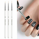 Nail Art Tiny Thin Fine Liner Acrylic Decor Pen Brush Painting Drawing Tool 3Pcs
