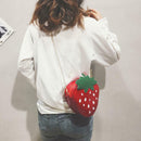 Girl Cute Strawberry Chain Shoulder Bags Women Patent Leather Crossbody Bag