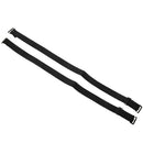 Black Elastic Fabric Metal Hook End Bra Straps Pair for Ladies
