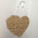 Wooden Heart Shaped Wedding Message Board, Wedding Bookmarks, Wedding Guest A4X2